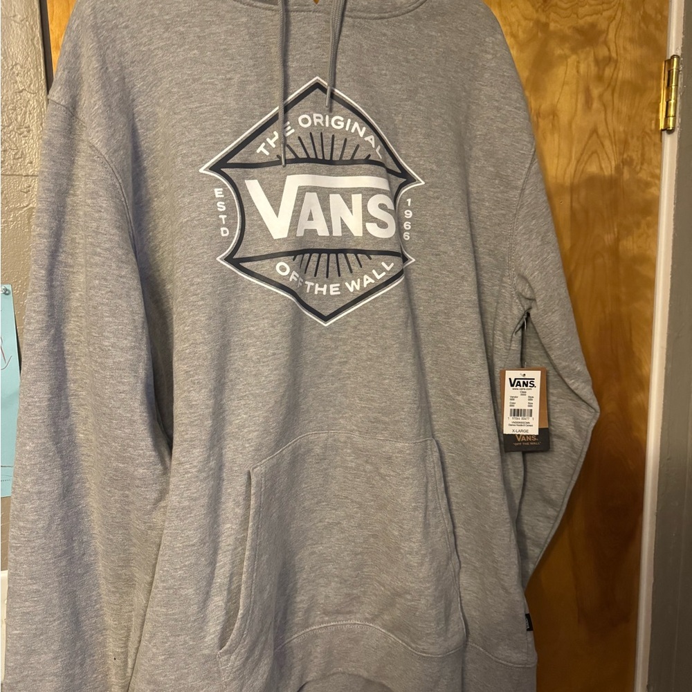 Vans Heather Gray Logo Hoodie
